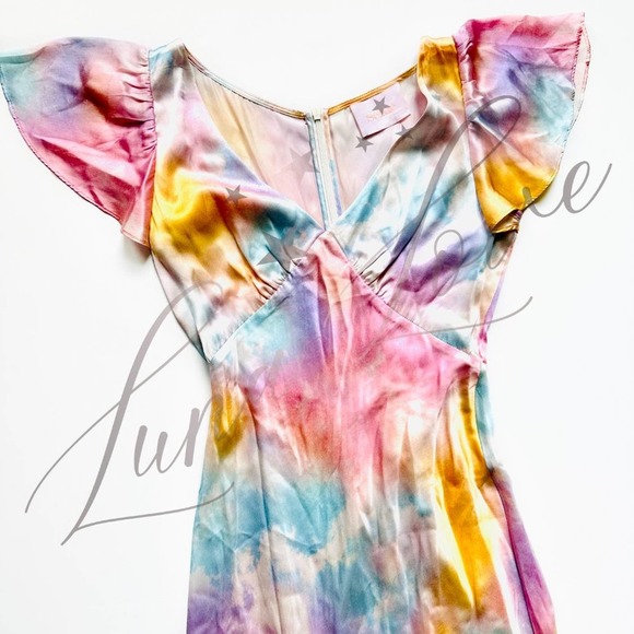 SELKIE The Dopamine Flutter Rainbow Slip Dress (size XS & S) - Picture 5 of 11